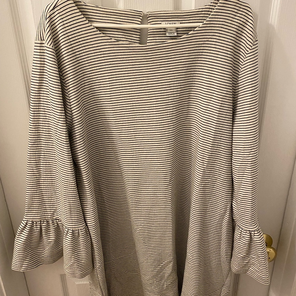 J. Crew Black and White Striped dress